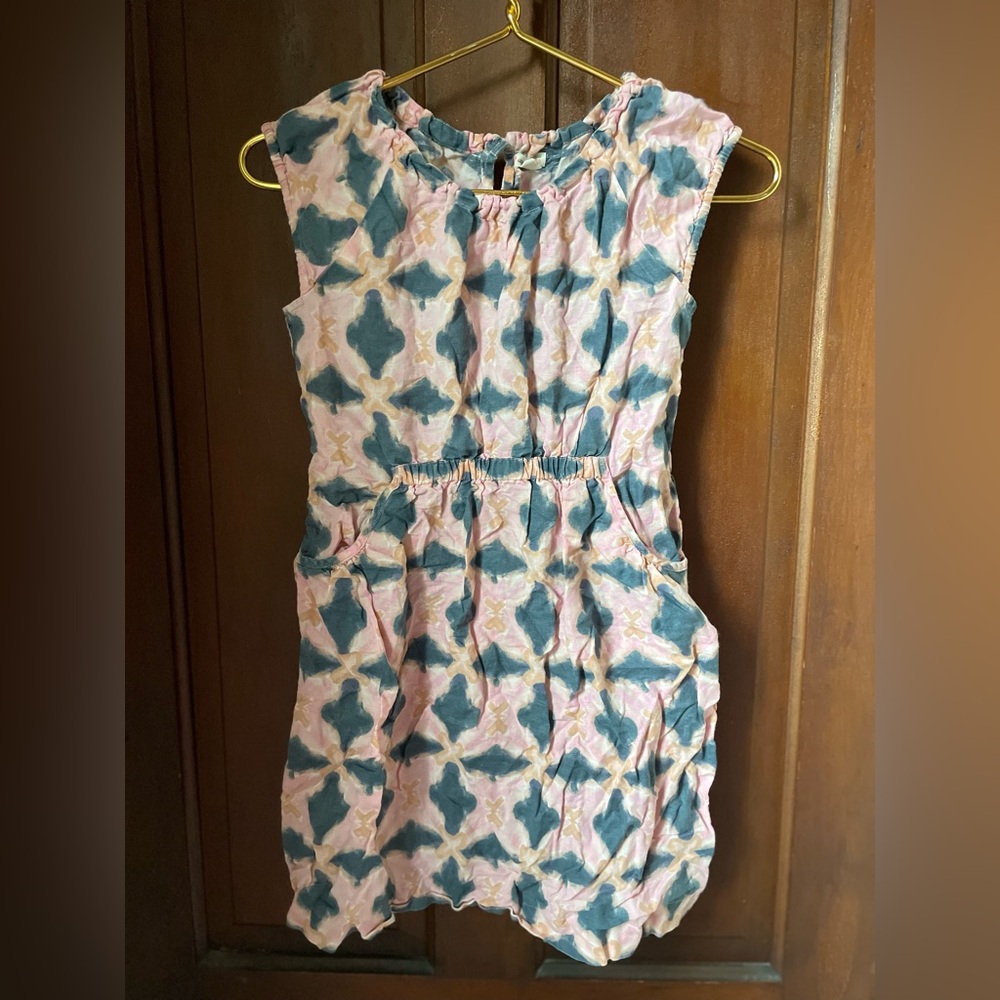 Crewcuts girls size 10 linen blend print dress